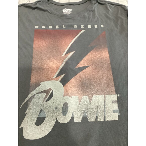 David Bowie T-Shirt Women's Size XXL Color Gray Rebel Rebel Graphic T-Shirt - Picture 6 of 6